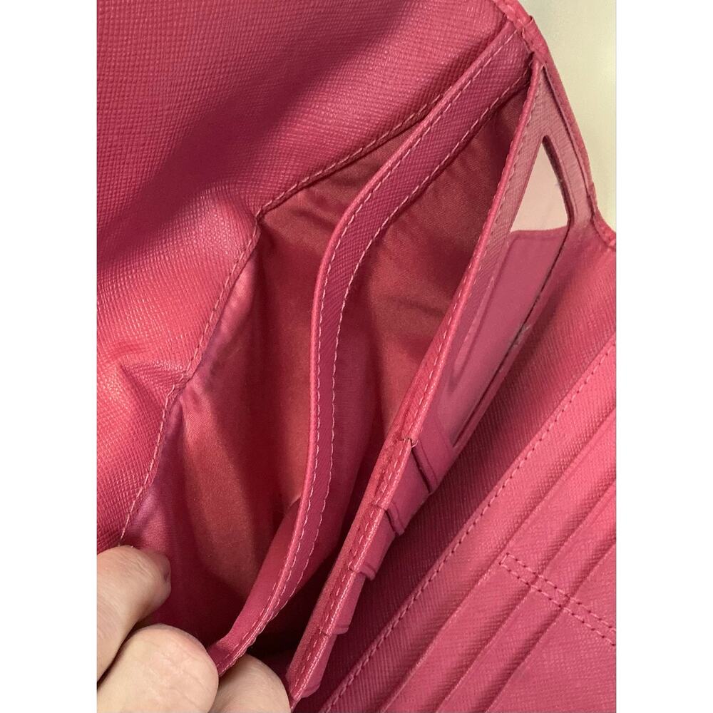 Coach Signature Stripe Canvas & Pink Leather Trifold Wallet Retail $258 GUC-EUC - Picture 13 of 16